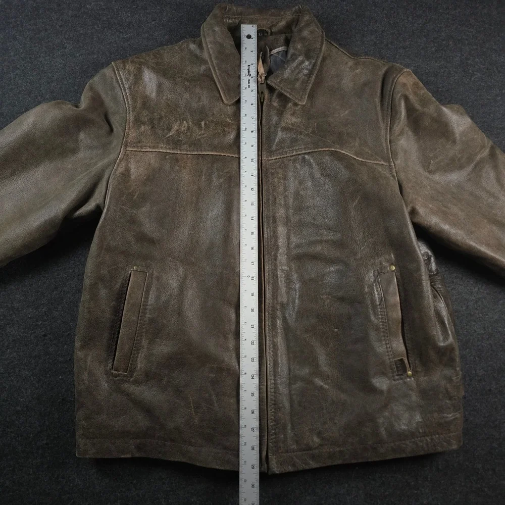STS Ranch Wear Rifleman Distressed Brown Leather Jacket Concealed Carry Men's XL